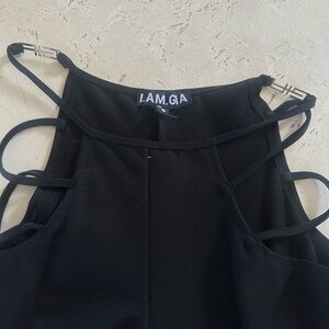I.AM.GIA Black Strappy pants
